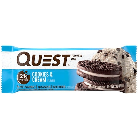 QUEST BAR COOKIES &amp; CREAM 60 GM